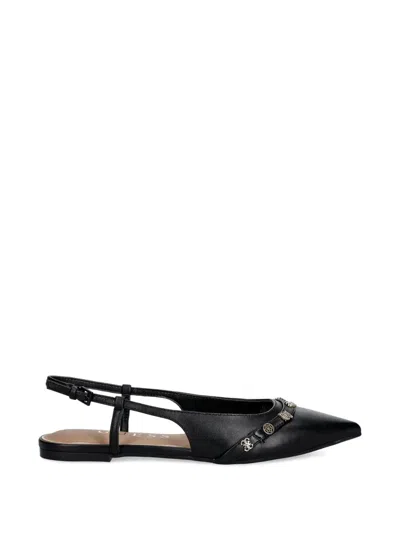 Guess Usa Point-toe Flat Pumps In Black