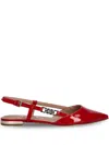 Guess Usa Pointed-toe Flat Pumps In Red