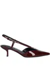 Guess Usa Pointed-toe Strap Heeled Pumps In Burgundy