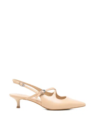 Guess Usa Pointed-toe Slingback Pumps In Neutral