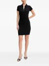 Guess Usa Polo-neck Mini Dress In Black
