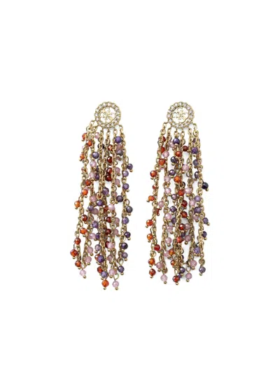 Guess Usa Porto Venere Tassel Earrings In Gold