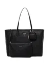 Guess Usa Power Play Ii Charm-detail Tote Bag In Black