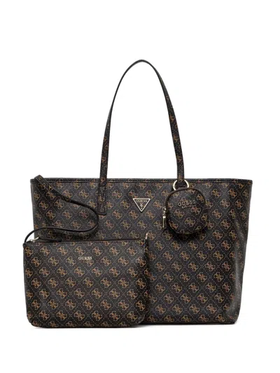 Guess Usa Power Play Tote Bag In Black