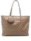 Guess Usa Power Play Tote Bag In Nude