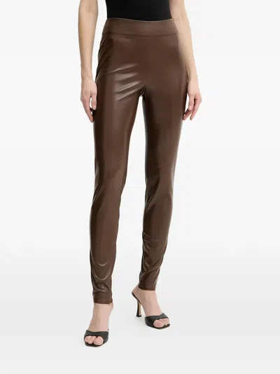 Guess Usa Prescilla Fitted Trousers In Brown