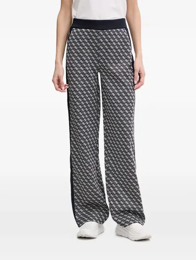 Guess Usa Print Side Stripe Trousers In Black