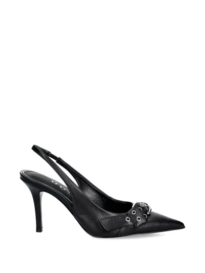 Guess Usa Prissie Buckle Pointed Pumps In Black