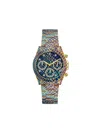 Guess Usa Python-print Dial 38mm In Blue