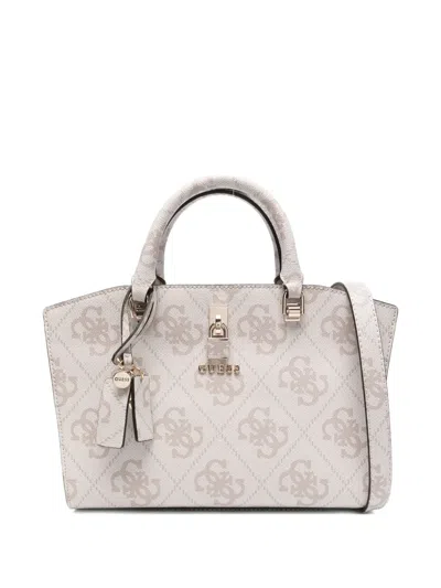 Guess Usa Queensland 4g Logo Tote Bag In White