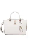 Guess Usa Queensland Padlock-detail Charm Tote Bag In White