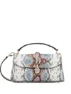 Guess Usa Queensland Snakeskin-effect Tote Bag In Gray