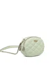 Guess Usa Quilted Chain-link Cross-body Bag In Green