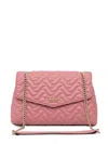 Guess Usa Quilted Chain-strap Cross Body Bag In Pink