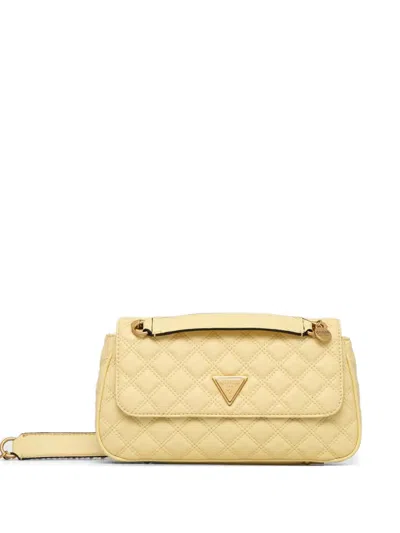 Guess Usa Quilted Crossbody Bag In 黄色