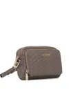 Guess Usa Quilted Crossbody Bag In Brown