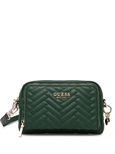Guess Usa Quilted Crossbody Bag In Green