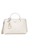 Guess Usa Quilted-design Crossbody Bag In White