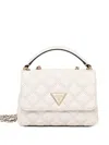Guess Usa Quilted-design Crossbody Bag In White