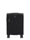 Guess Usa Quilted Embossed Luggage In Black