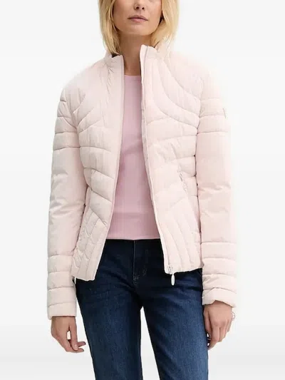 Guess Usa Quilted Fitted Jacket In Pink