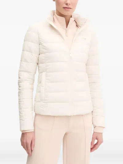 Guess Usa Quilted Hooded Jacket In White