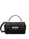 Guess Usa Quilted Logo-detail Tote Bag In Black