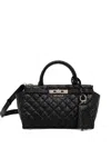 Guess Usa Quilted Logo-pattern Tote Bag In Black