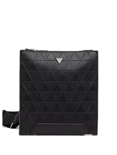 Guess Usa Quilted Messenger Bag In Black