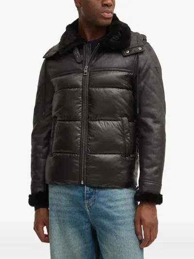 Guess Usa Quilted Padded Jacket In Black