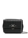 Guess Usa Quilted-pattern Crossbody Bag In Black