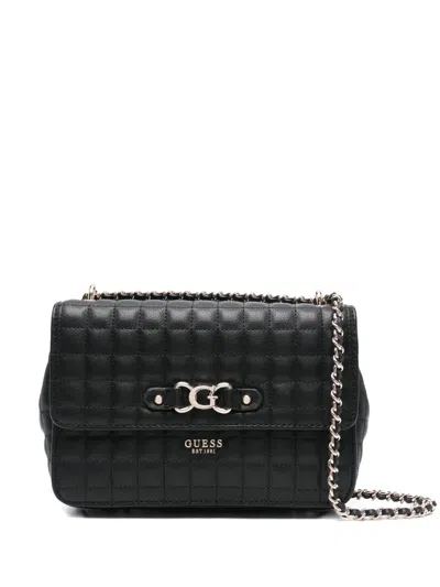 Guess Usa Quilted-pattern Crossbody Bag In Black