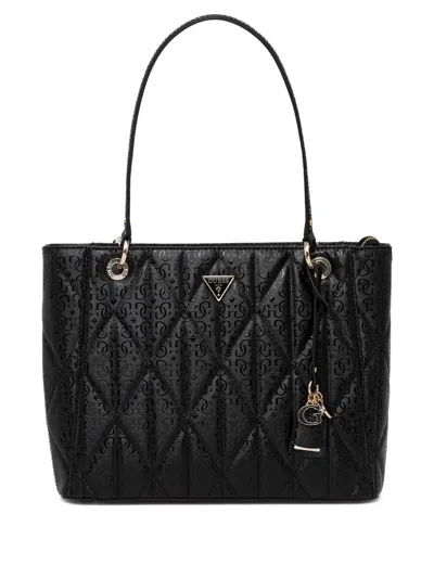 Guess Usa Quilted-pattern Shoulder Bag In Black