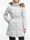 Guess Usa Quilted-pattern Single-breasted Coat In Gray