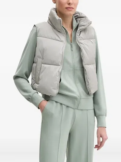 Guess Usa Quilted Puffer Vest In Gray