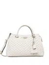 Guess Usa Quilted Satchel Bag In White