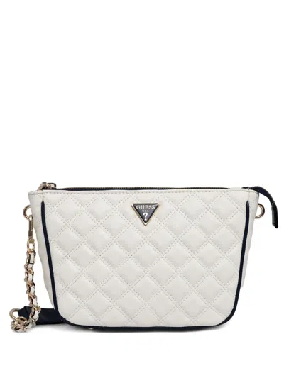 Guess Usa Quilted Shoulder Bag In White