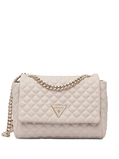 Guess Usa Quilted Shoulder Bag In Neutrals