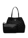 Guess Usa Quilted Tote Bag In Black