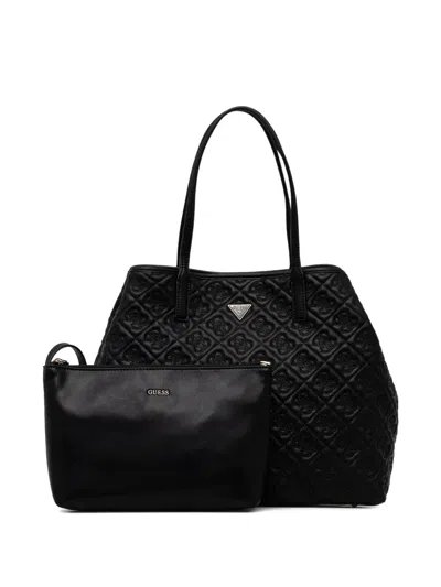 Guess Usa Quilted Tote Bag In Black