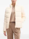 Guess Usa Quilted Turtleneck Jacket In Neutral