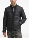 Guess Usa Quilted Zip Jacket In Black