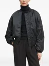 Guess Usa Quilted Zip-up Bomber Jacket In Black