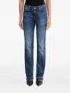 Guess Usa Raw-cut Straight-leg Jeans In Blue