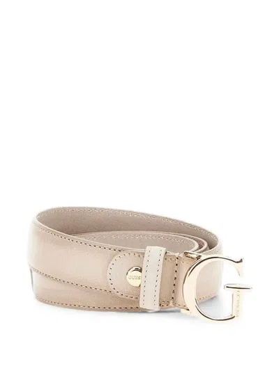 Guess Usa Real Leather Belt In Brown