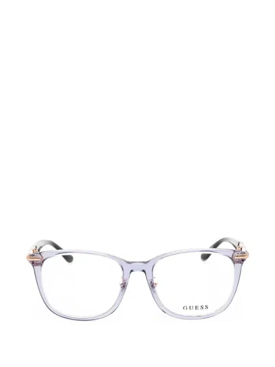 Guess Usa Rectangle-frame Glasses In Purple
