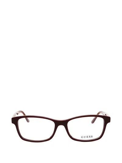 Guess Usa Rectangle-frame Glasses In Red