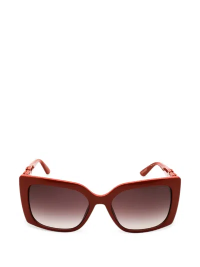 Guess Usa Rectangle-frame Sunglasses In Red