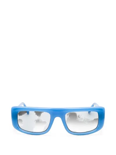 Guess Usa Rectangle-frame Sunglasses In Blue