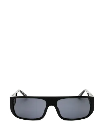 Guess Usa Rectangle-frame Sunglasses In Black